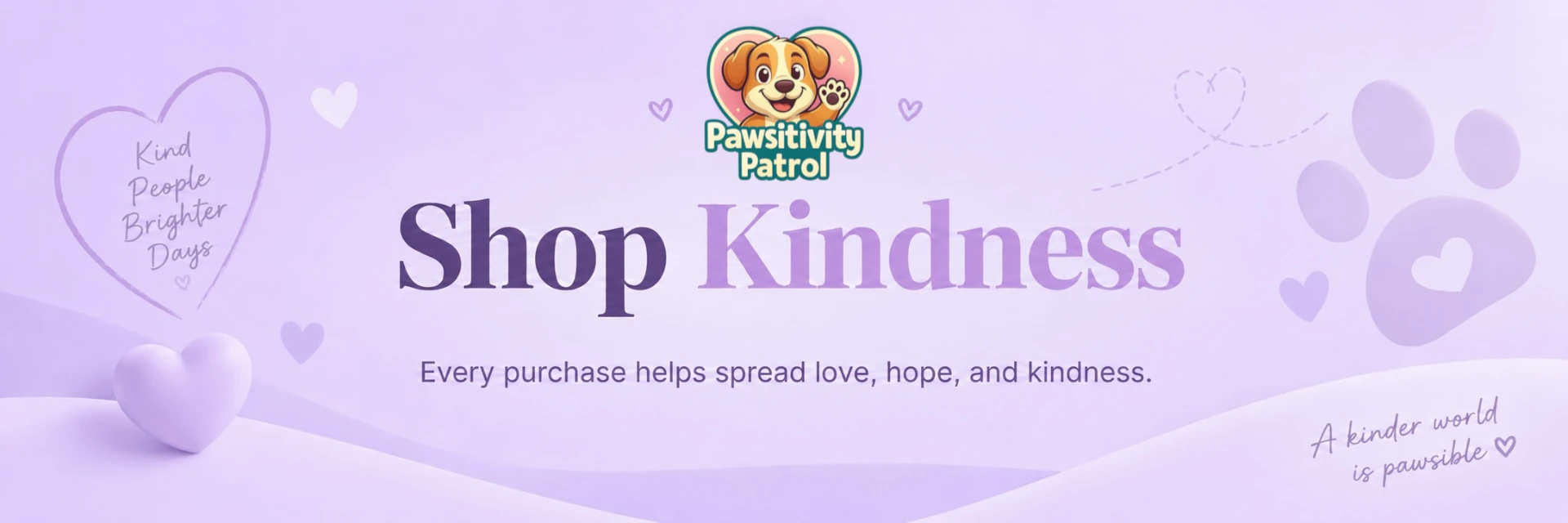 Pawsitivity Patrol merch — shirts and mugs